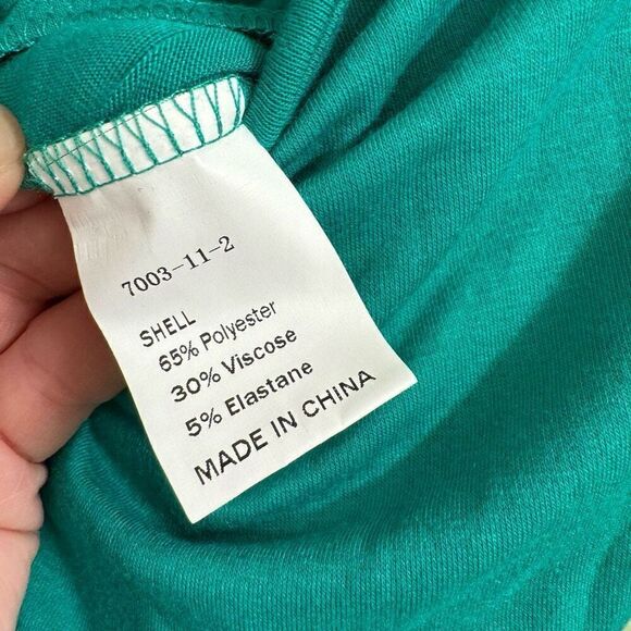 PrettyGarden Kelly Green Loose Off The Shoulder Stretchy Pants Romper M NWT - Picture 7 of 9